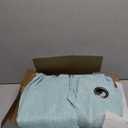 LORDTEX Linen Look Textured Blackout Curtains with Thermal Insulated Liner - Heavy Thick Grommet Window Drapes for Bedroom, 40 x 84 Inches, Seafoam, Set of 2 Panels