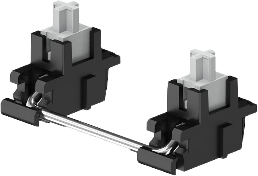 GATERON Plate Mounted V2 Stabilizer for 60% Mechanical Keyboard Satellite Switch 7U 6.25U 2U(Silver)