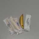 4 Pack Brushed Gold Cabinet Pulls, 3-3/4in Hole Centers Kitchen Cabinet Handles, Matte Gold Half Moon Cupboard Hardware for Kitchen Drawers, Dresser, Bathroom Vanity