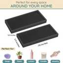 Silicone Countertop Tray  2 Piece Small Bathroom Vanity Organizer for Soap Dispenser, Lotion Bottles, Perfume, Candles, Keys  Shatterproof Sink Tray (2 Piece - Small (7.8" x 3.9" x 0.8"), Black)