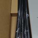 Zeerobee Curtain Rods for Windows 48 to 84, Black Curtain Rod, Adjustable 1 Inch Heavy Duty Outdoor/Indoor Modern Drapery Pole, 32"-86"