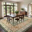 GarveeHome Leaves Floral Area Rug, 10' x 13'