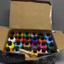 JusArt 24 Colors Acrylic Paint Set, Including Gold and Silver, 8.45oz(250ml) Large Bottles Adult Artist Paints for Canvas, Crafts, Mural, Rocks, Clay, Fabric, Wood