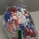 66FT 4th of July Patriotic Tinsel Garland, Glitter Tinsel Garlands Metallic Holiday Streamers for Memorial Day Independence Day Indoor Outdoor Holiday Party Decor (White)