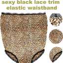 Plus Size Funny Joke Gag Gift Underwear Great Oversize Granny Panties For Man And Woman Laugh Out Loud Prank For Party Funny Style Underwear (LEOPARD)