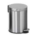 1.6 Gallon Kitchen Trash Can with Lid 6Liter Garbage Can with Removable Inner Bucket Pedal Soft Close&Stays Open Rubbish Bin Waste Bin for Bathroom Bedroom Living Room or Office,Stainless Steel(1)