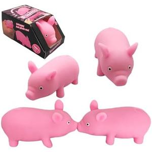 ZHEBAG Cute Pink Pig Stress Toys, Cute Animal Squishy Pig Fidget Sensory Toys,Stress Relief Toy Gifts for Children and Adults, Stress Relief Squishy Toys for Kids (3Pack)