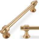 10 Pack 5 inch Champagne Bronze Kitchen Cabinet Handles Cabinet Pulls Gold Drawer Pulls Kitchen Cabinet Hardware Handles Dresser Handles (5" Hole Center128mm)