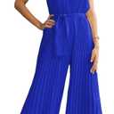 Elegant Grace Fashions Wedding Guest Dress Prom Dress Chiffon Jumpsuits Ankle Length Halter Neck Sleeveless 2025 XL (Royal Blue)