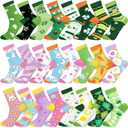 36 Pairs Easter Socks Gifts Women Bunny Egg Heart Shamrock Socks Bulk Soft Stretchy for Women Easter Holiday Gift