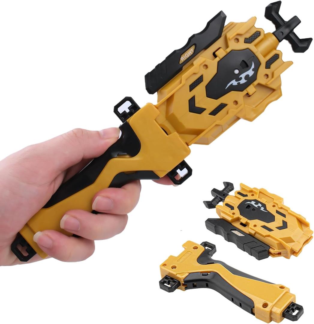 String Launcher and Grip, Battling Burst Launcher, Left/Right Spin Compatible with Burst Gyros, Two Launch Modes(Golden) String Launcher and Grip, Battling Burst Launcher, Left/Right Spin Compatible with Burst Gyros, Two Launch Modes(Golden)
