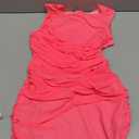 GOKATOSAU Women Sexy Summer Full Ruched Bodycon Mini Club Dress, Small