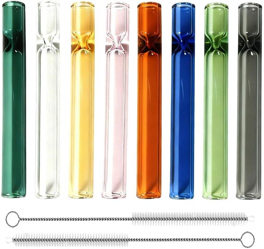 4 Pcs colored Borosilicate Blowing Tubes - High Temp Resistant for Industrial, Laboratory, and Craft Projects, glass straw