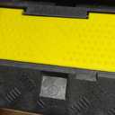 CXRCY Cable Ramp 3 Pack 2 Channel 11000lbs axle Capacity Floor Cord Cable Protector, Rubber Speed Bumps Hose Protector Ramps for Wire/Hose/Pipe Hider Driveway &Outdoor 40x10x2 inch(L x W x H)