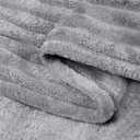 BEDELITE Fleece Throw Blanket for Couch 3D Ribbed Jacquard Soft and Warm Decorative Fuzzy Blanket Cozy, Fluffy, Plush Lightweight Grey Throw Blankets for Bed, Sofa, 50x60 inches