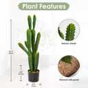 DILATATA 32.5" Tall Fake Cactus Plant Potted 'Euphorbia Accruensis' - Large Artificial Cactus for Home, Garden, Office Decor - Housewarming Gifts