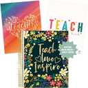 bloom daily planners 2025-2026 Academic Year Teacher Planner & Calendar - 7 Period Lesson Plan Organizer Book for Classroom or Homeschool - 9" x 11" (Interchangeable Cover) - Bold & Bright