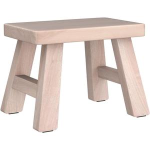 Unfinished Step Stool Footstool Wooden 11 inch for Kids Adults Plant Stand Plant Stand Fishing Stool Wood Small (Wood)