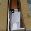 Modern Decorative Key and Mail Holder with 2 Floating Shelves, Wood Wall Mounted Key Organizer with 3 Metal Hooks for Home Entryway, Brown