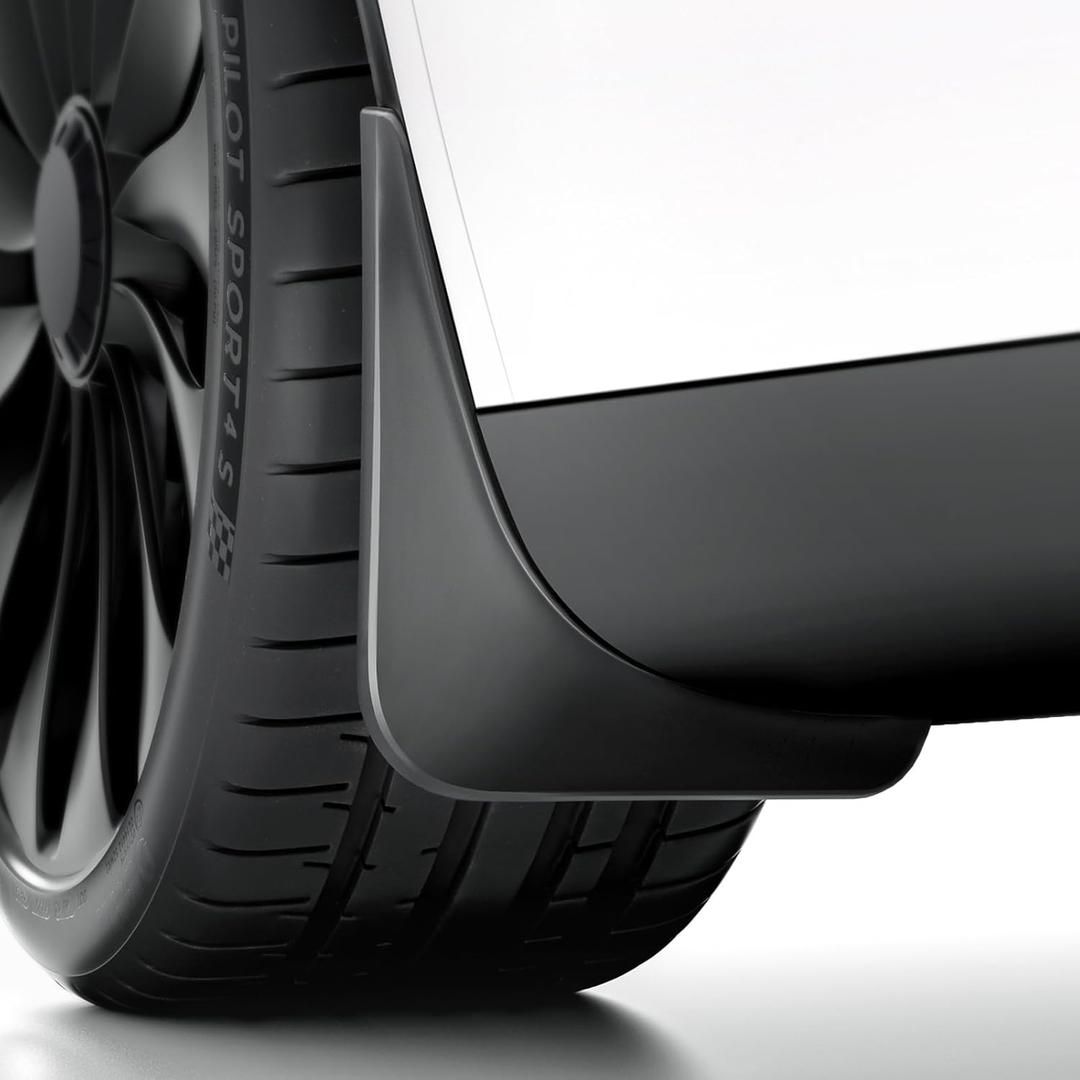 REEVAA 2025 Tesla Model 3 Highland Accessories - Mud Flaps [Protect Paint, No Drilling Required] All-Weather Mud Guard Body Kits for Model 3 Highland 2024-2025, Black (Set of 1)