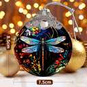 4 x Dragonfly Christmas Ornament - Hanging Tree Decoration - Suncatcher - Gifts for Dragonfly Lovers - Home Decor