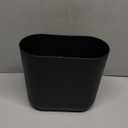 iDesign Small Slim Plastic Bathroom Can, Garbage Can for Bedroom, Office, Desk, Dorm, Black