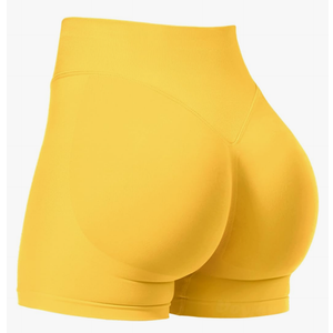 VOYJOY Women Workout Impact Shorts 3.6" Scrunch Butt Lifting Gym Seamless Booty Biker Shorts Size M