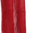 Femflame Fold Over Knee High Boots - Wide Calf, Pointed Toe Stiletto Heel, Tall Boots (7, 1red)