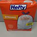 Hefty Strong 13 Gallon Trash Bags, Tall Kitchen Trash Bags, UnscentedLarge Trash Bags with Drawstrings, Durable Closure, Resists Leaks, Punctures, and Tears, White, Unscented, 90 Bags