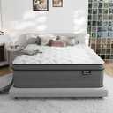 Ruoysun King Size Mattress, 14 Inch Hybrid King Bed Mattress in a Box, Medium Firm, Gel Memory Foam and Individual Pocket Spring for Motion Isolation, Edge Support, CertiPUR-US