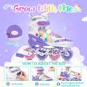 SULIFEEL Rainbow Unicorn Inline Skates for Girls Boys 4 Size Adjustable Light up Wheels Skates for Kids Beginner, Small - Little Kid
