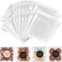 200PACK Self Sealing Cellophane Treat Bags Clear Cookie Bags for Gift Giving with Stickers(White Polka Dot, 4X4INCH)