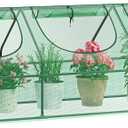 Greatbuddy Portable Mini Greenhouse, 339Ft, High-Density PE Plant Cover with 3 Roll-up Zipper Windows, Perfect for Outdoor Plant Growing