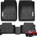 YITAMOTOR Floor Mats Compatible with 2015-2022 Chevy Colorado Crew Cab/GMC Canyon Crew Cab, Custom Fit Floor Liners, 1st & 2nd Row All Weather Protection, Black