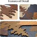 Framed 3D Wood Mountain Farmhouse Wall Art for Living Room Decor, 24x36 In, 24" W x 36" H x 3Pcs
