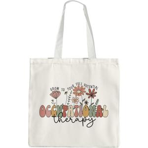 Occupational Therapy Canvas Tote - Mental Health, OT Appreciation Bag for Women