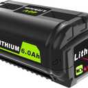 40V 6000mAh Lithium-Ion Battery Replacement for Ryobi 40v Battery, OP4020, OP4060, OP4040, OP4050. High Capacity Compatible with Ryobi 40-Volt HP Cordless Power Tools and Chargers