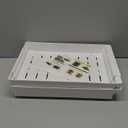 2 Pack Pull Out Cabinet Organizers Expandable, Plastic Slide Out Drawers for Kitchen, Bathroom, Pantry, Under Sink Storage, Pull Out Drawers Fixed with Adhesive Nano Film (White, 11.6''-17.5'')