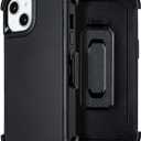 For Defender iPhone 13 Case with Belt Clip,for Holster 13 Phone Case with Kickstand,for Heavy Duty iPhone13 PhoneCase Rugged 2 Layers of Sturdy,Anti-Drop for iPhone 13 Cases Protective Black