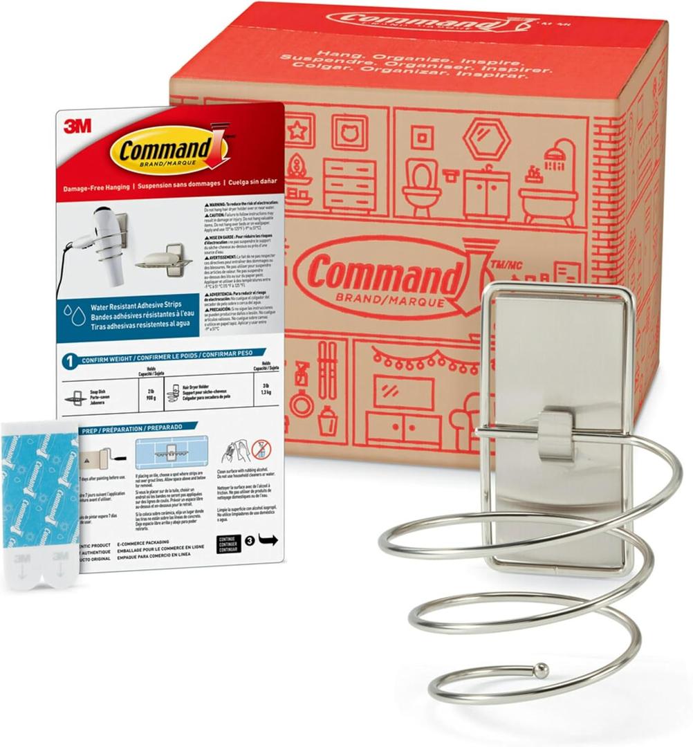 Command Towel Bar with Water Resistant Command Strips