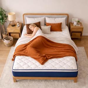 Kesyup 12 Inch Hybrid Queen Mattress in a Box - Gel Memory Foam & Pocket Springs for Back Pain Relief, Soft & Plush Fiberglass-Free Bed, CertiPUR-US Certified, 60x80 Inches