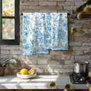 Chinoiserie Flowers Hand Towels Set of 2, Blue Birds Floral Porcelain Decorative Bathroom Towel 28x14 Inch, Soft Absorbent Microfiber Wash Cloth for Kitchen Gym Hotel Home Decor