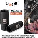 LLNEDL 3/8" Drive Impact Socket Set 95Pcs, Spark Plug Socket (5/8", 13/16"), 6 Point Metric & SAE from 5/16"- 3/4", 8-22mm, CR-V Deep & Shallow Kit with Quick Release Ratchet (72-Tooth) for Home & DIY