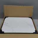 TUTOTAK Bar Cart, Home Bar Serving Cart, Small Cart with 3-Tier Shelf, Beverage cart, Drink Cart with Rack and Glass Holder, Rolling bar carts for Home, Living Room, Marble White BC01BM035