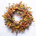 JINGHONG Fall Wreaths for Front Door 24 Inch Artificial Fall Wreath Large Autumn Wreath for Outside Wall Porch Harvest Thanksgiving Day Celebration