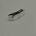 NoCry Safety Glasses Over Eyeglasses for Men and Women with Anti Scratch Lenses and Integrated Side Shields  Adjustable Temples with Anti-Slip Tips  100% UV Protective Eyewear  ANSI Z87 Certified (Black & Orange)