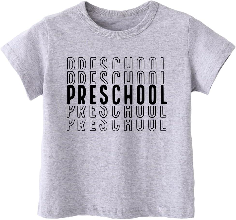 Toddler Kids First Day of Preschool Shirt Pre K Shirts for Girls Boys Hello Prek Tshirt Back to School Cotton Tee 2T 3T 4T