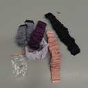 Scrunchie Watch Band 20mm for Women Compatible with Samsung Galaxy Watch Active 2 44mm 40mm/Active 40mm/Galaxy Watch 3 41mm/Galaxy Watch 42mm/Galaxy Watch 4 44mm 40mm/Galaxy watch 5 44mm 40mm/Pro 45mm (Small-Size, A(Gray/Black/Pink/Purple/White))