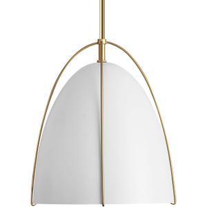 White Gold Pendant Light 3-Light Socket Large Pendant Light Fixture with Adjustable Pendant Rod 12in Dome Kitchen Pendant Lighting for Kitchen Island Dining Room Kitchen Sink, E26