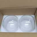 2 x 2 Pack Clear Seeded Glass Shades Globes, Glass Lamp Shade Covers Replacements for Light Fixtures, 1.65 Inch Fitter Transparent Lampshades for Chandelier Wall Sconces Vanity Lights Pendant Lights